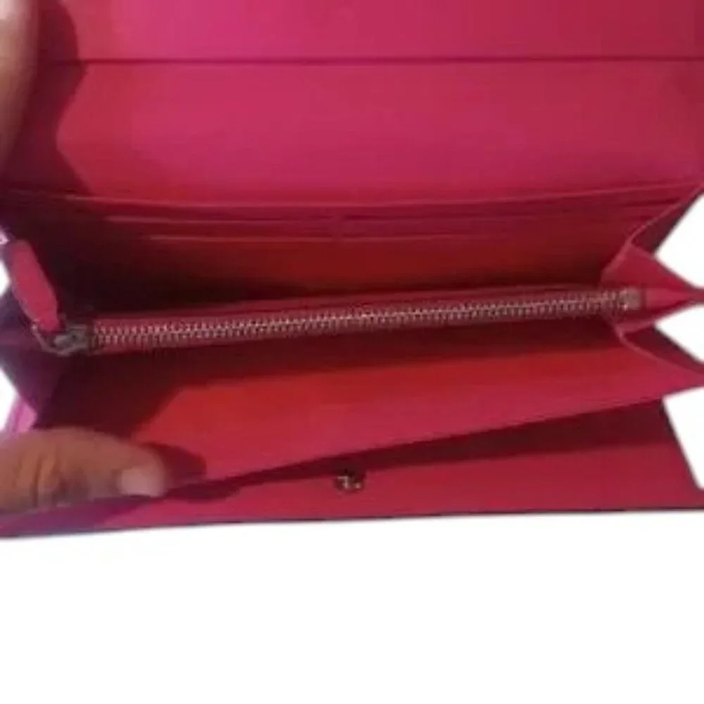 MCM | Black and Pink | Long Wallet | Large Tri-fold | Leather  | EUC